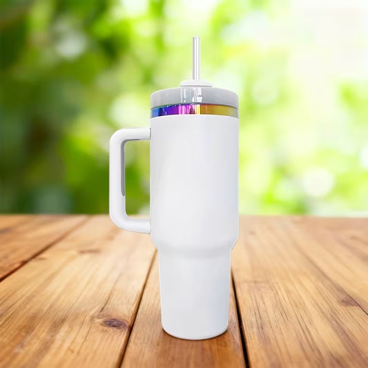 White 40oz Tumbler Engravable