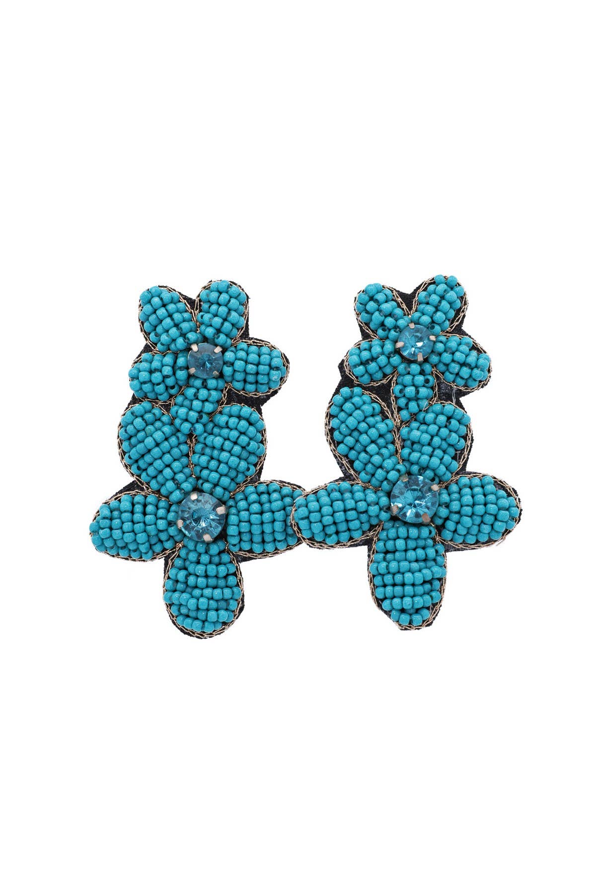 Flower Bead Drop Earrings
