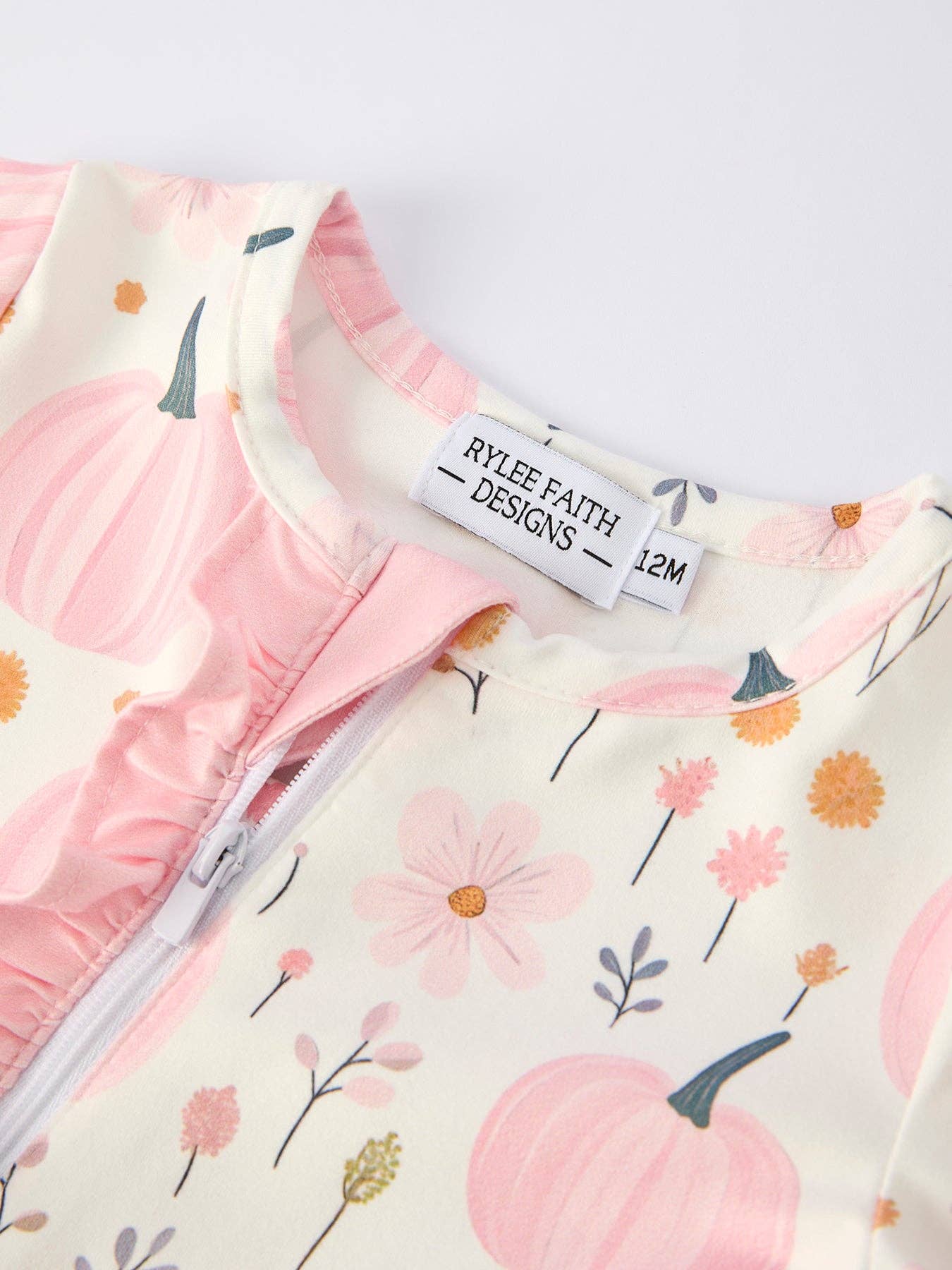 Infant Pink Pumpkin Romper
