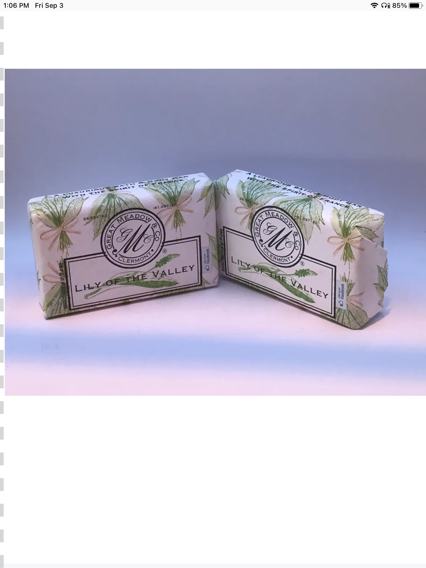 Lily of the Valley Luxurious Bath & Shower bar