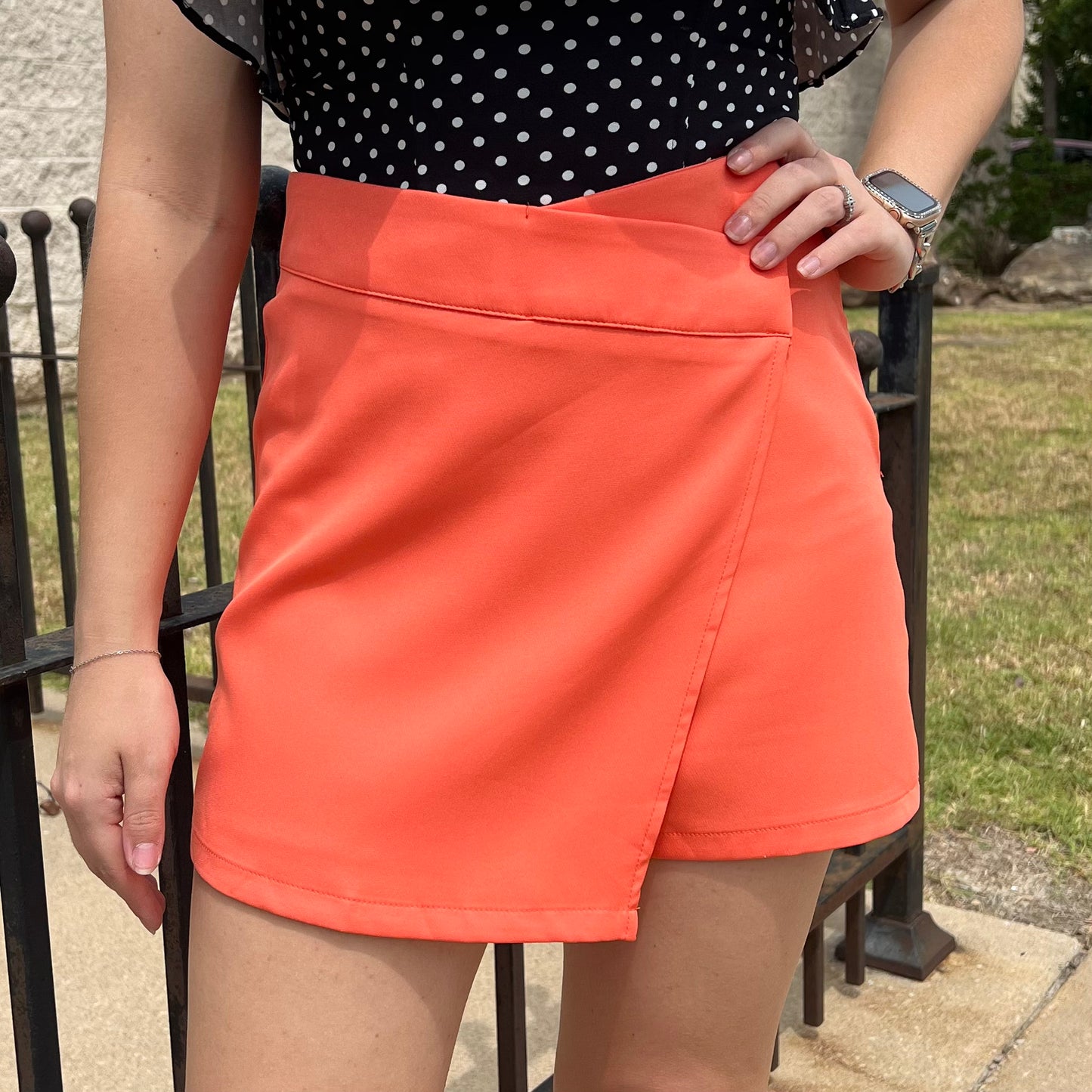 Orange Wrapped Skort