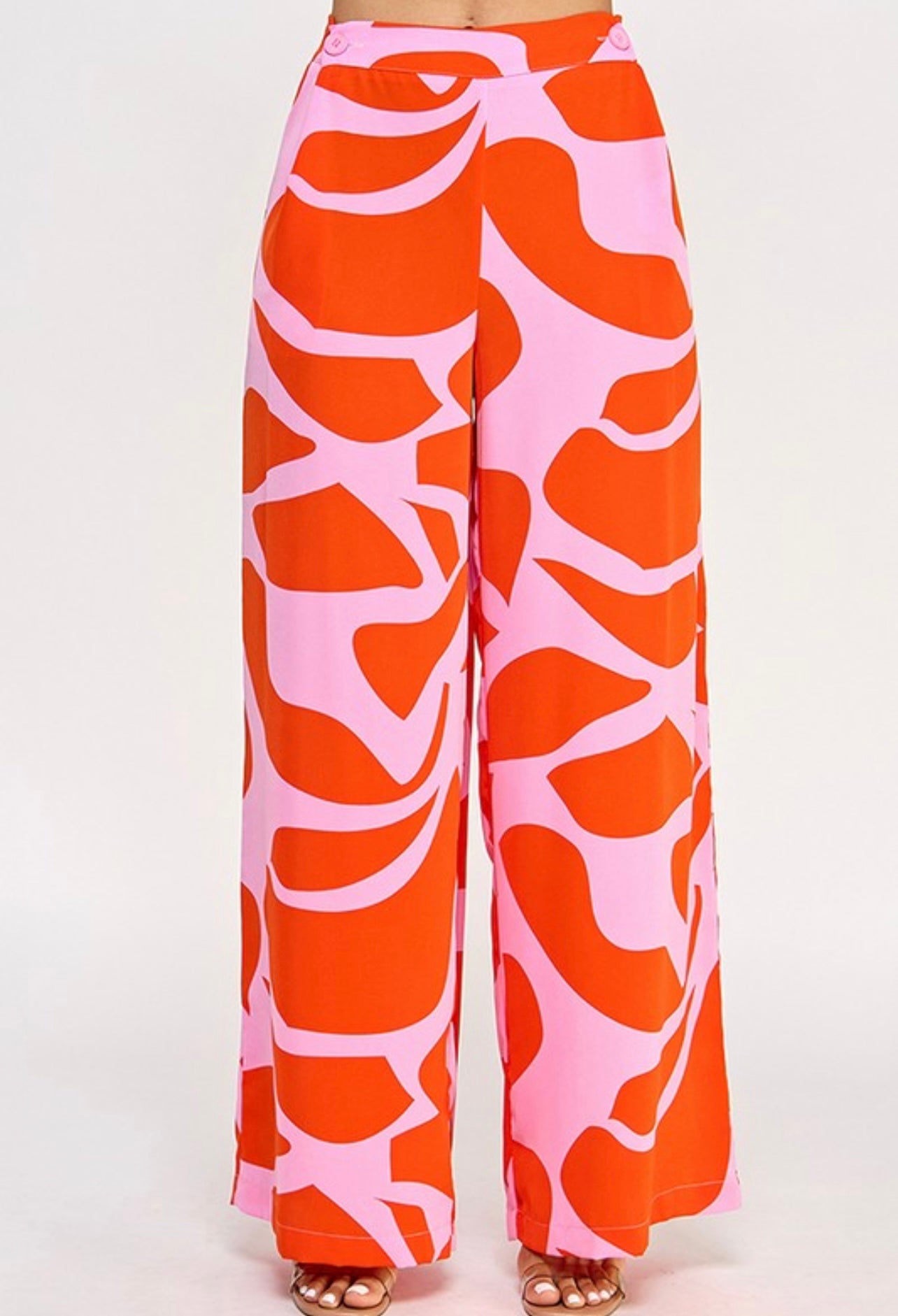 Pink & Orange Geometrical Pants