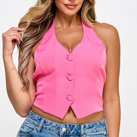 Pink Halter Top