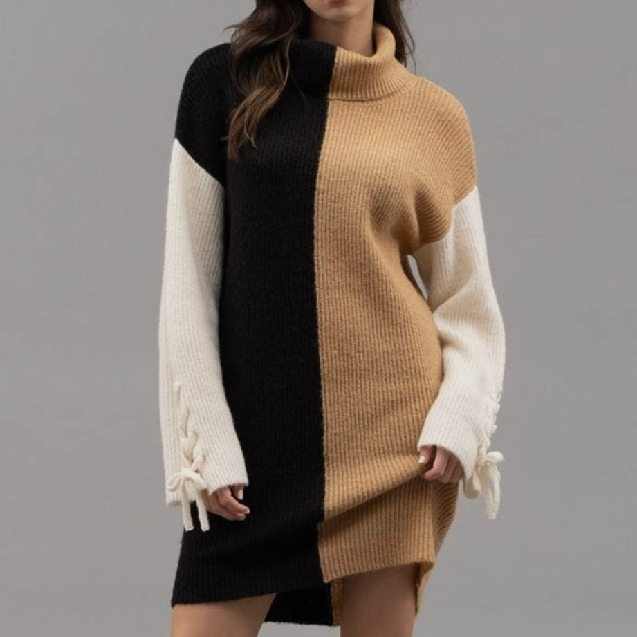Color Block Sweater Dress