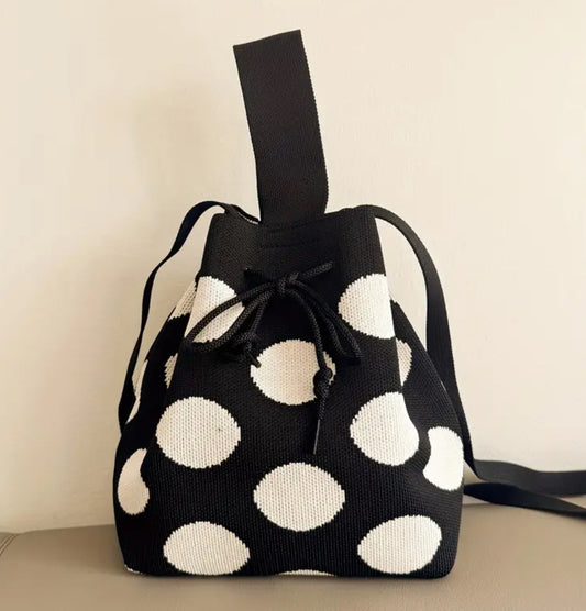 Polka Dot Drawstring Bag