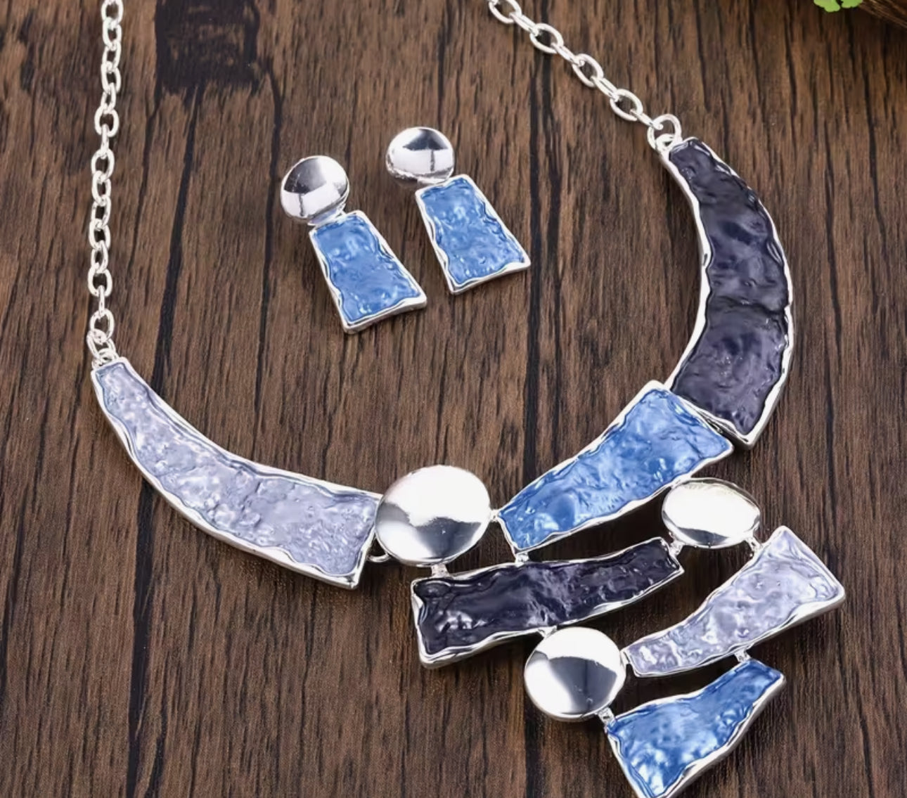 Blue Zinc Alloy Set