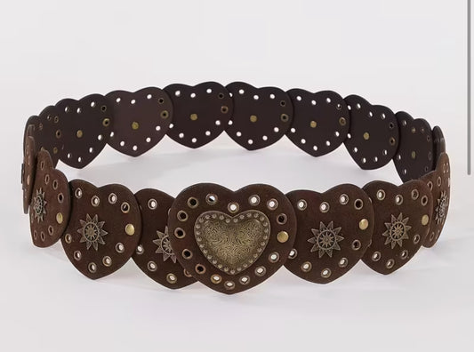 Heart Shaped PU Belt