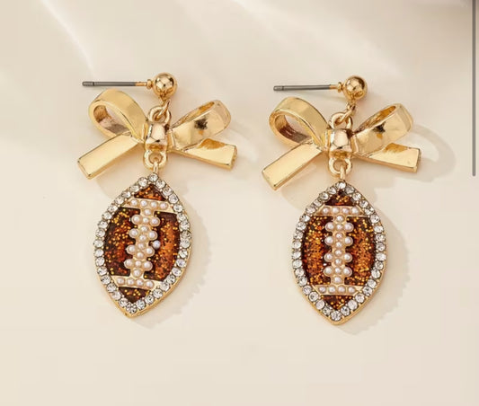Sweet Football Earrings