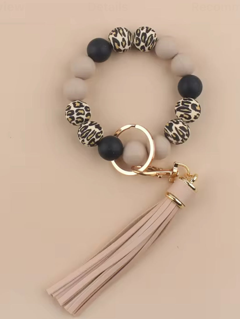 Leopard Silicone Keychain