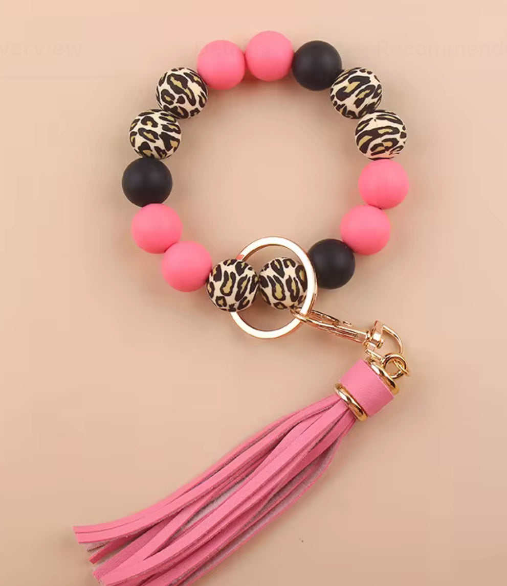 Leopard Silicone Keychain