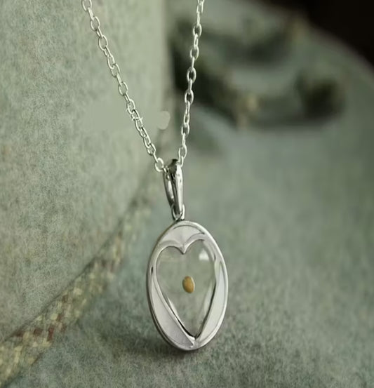 Mustard Seed Heart Necklace