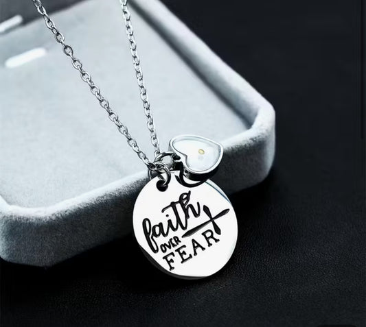 Faith Over Fear Necklace