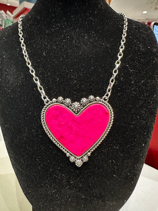 Pink Heart Necklace