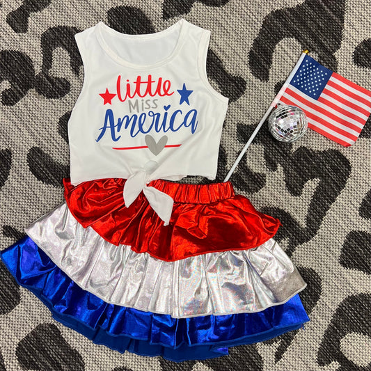 Girls Little Miss America Set