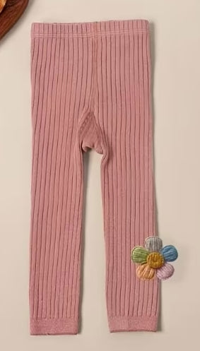 Girls Flower Leggins