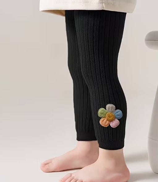 Girls Flower Leggins