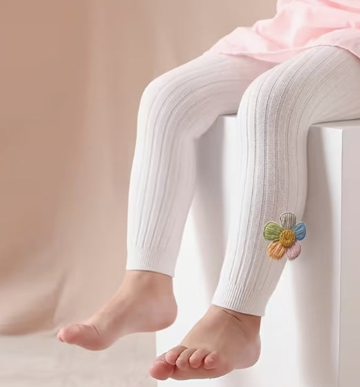 Girls Flower Leggins
