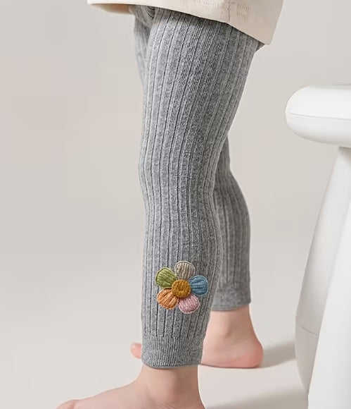 Girls Flower Leggins