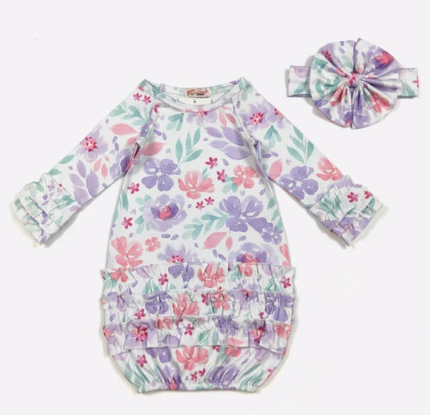 Infant Vivid Violet Gown