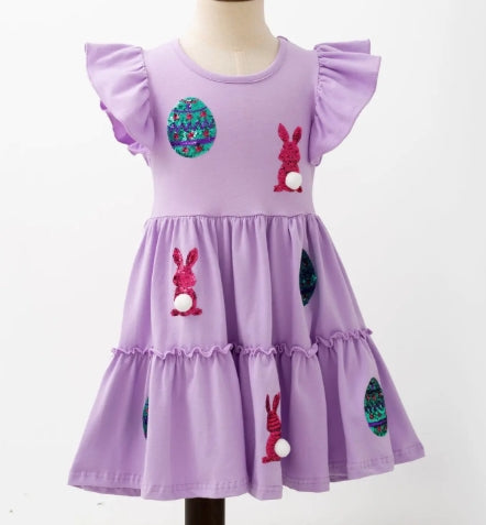 Egg Hunt Sequin Girls Dress
