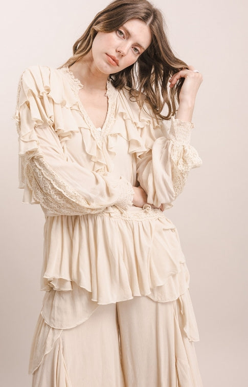 Multi Layered Ruffle Top