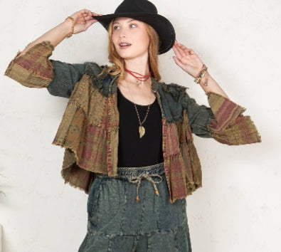 Gravel Cropped Shrug