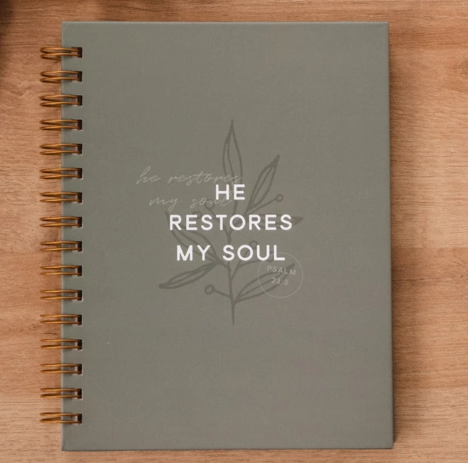 He Restores My Soul Hardcover Journal