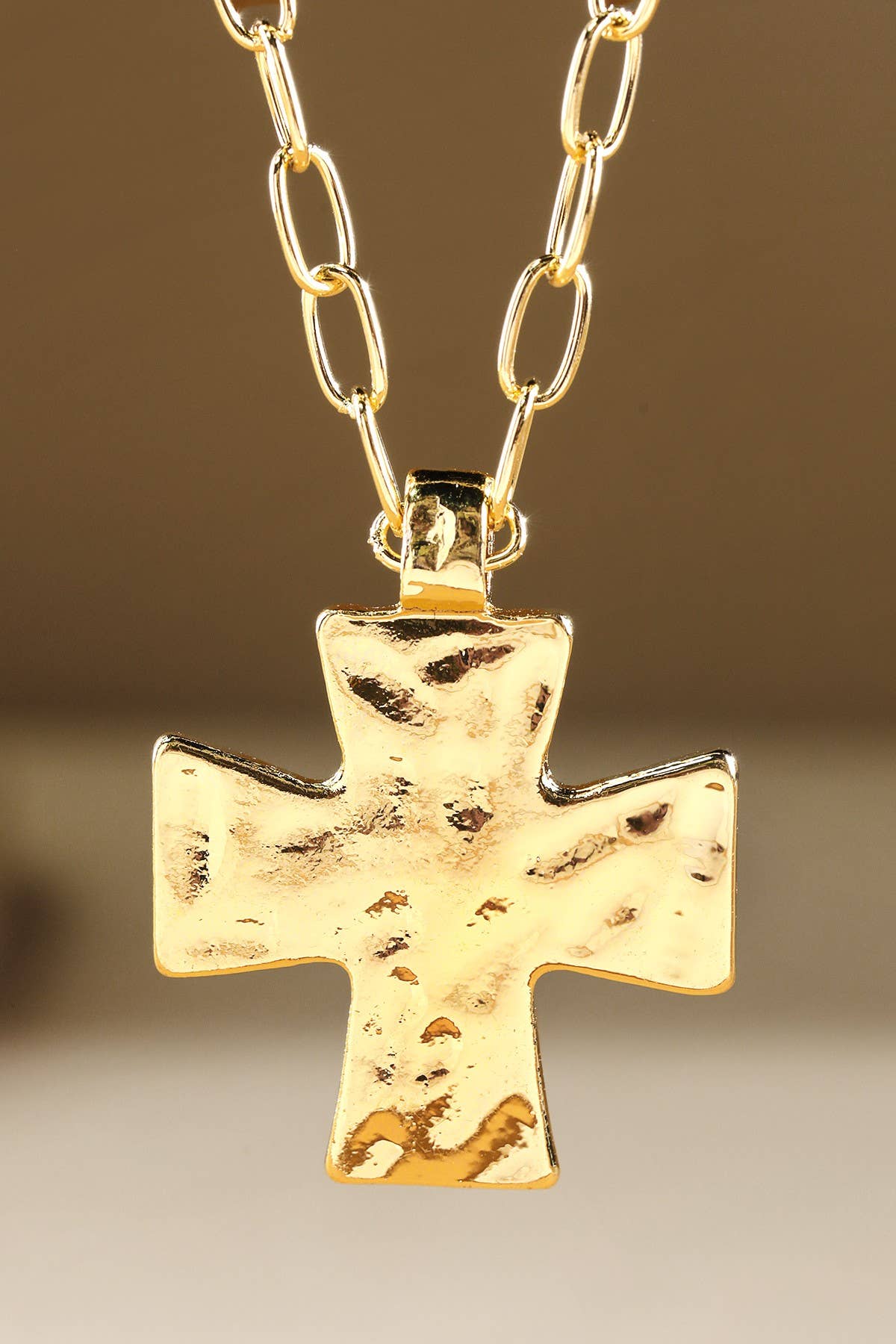 Gold Cross Layered Necklace