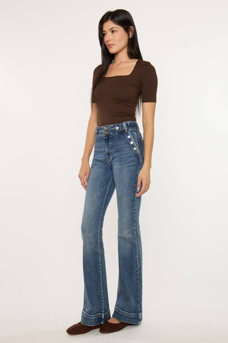 HIGH RISE FLARE JEANS KanCan