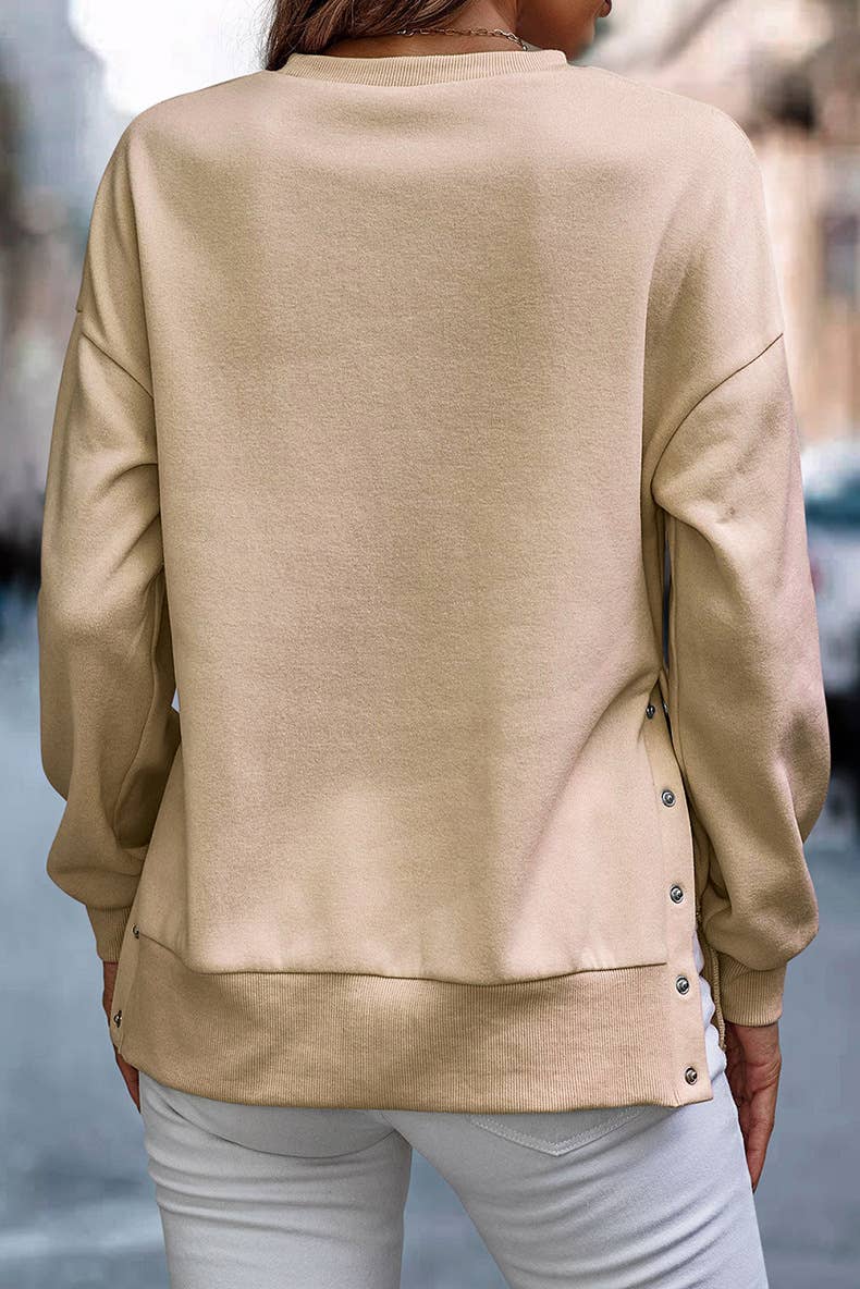 Casual Khaki Sweatshirt