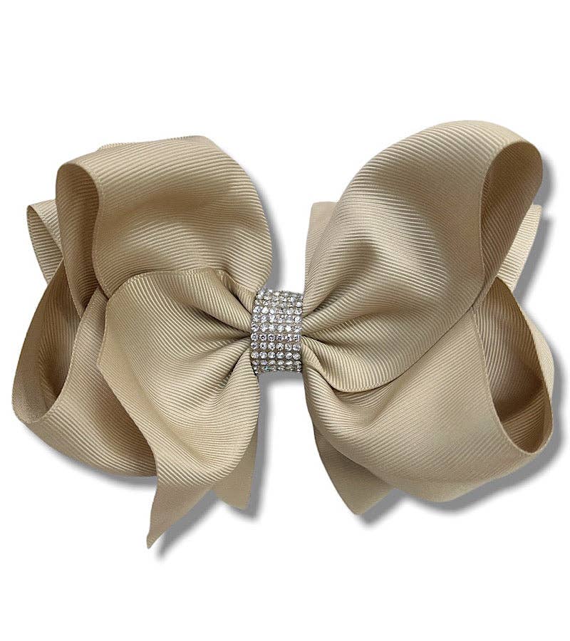 Candied Ginger Rhinestone Hair Bow