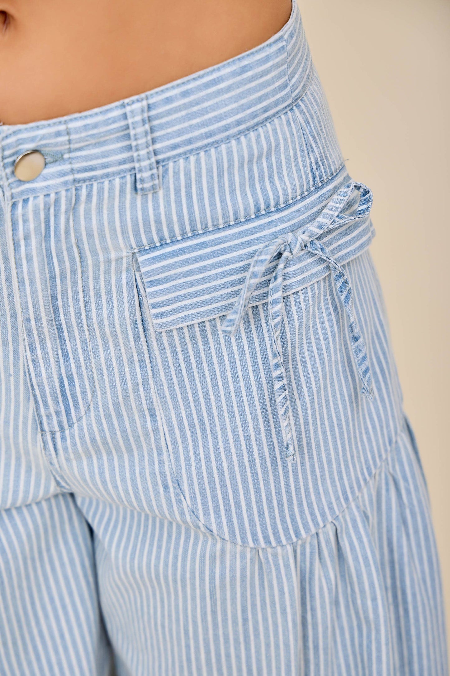 Striped Balloon Cargo Pants