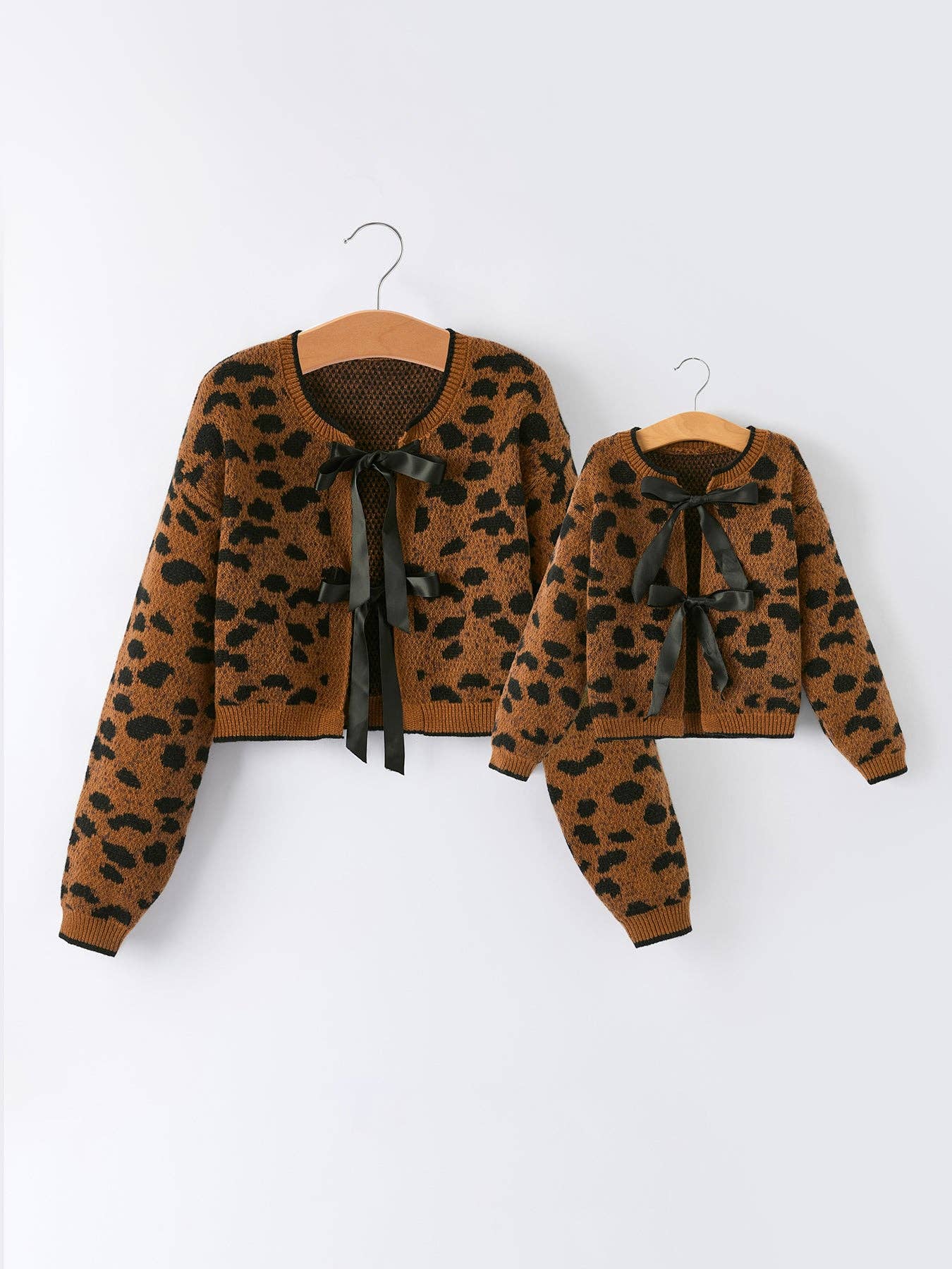 Mommy and Me Leopard Sweater Cardigan
