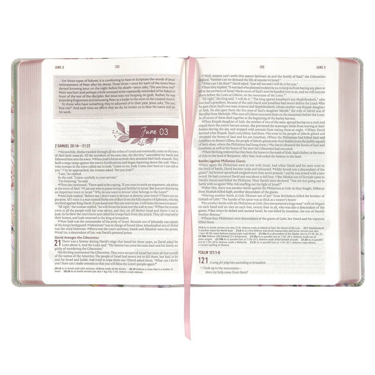 Devotional Bible NLT for Women Faux Leather, Floral