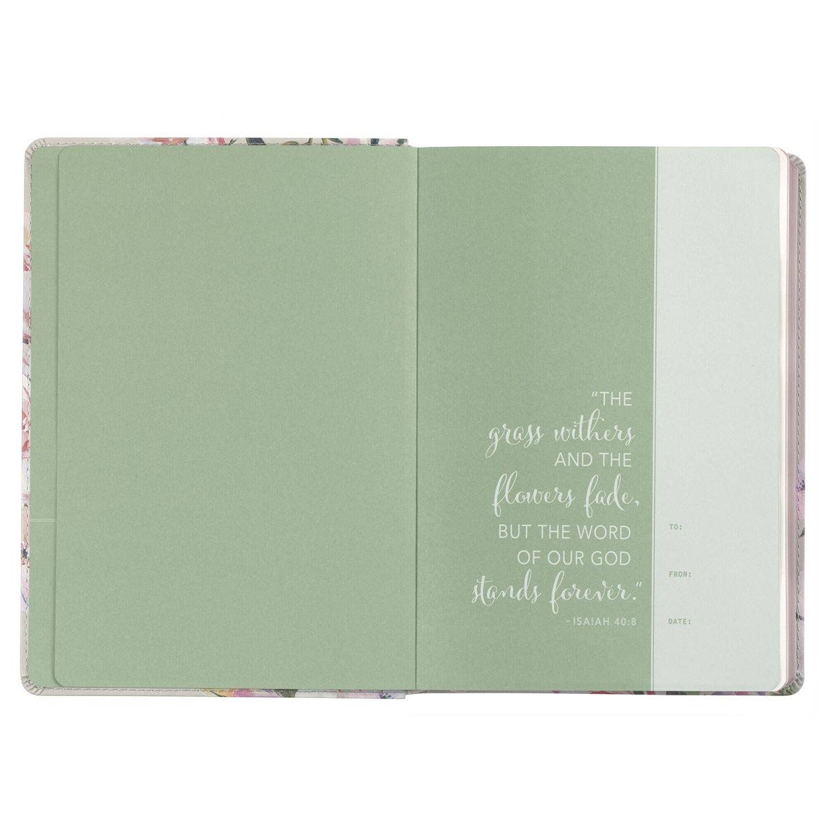 Devotional Bible NLT for Women Faux Leather, Floral