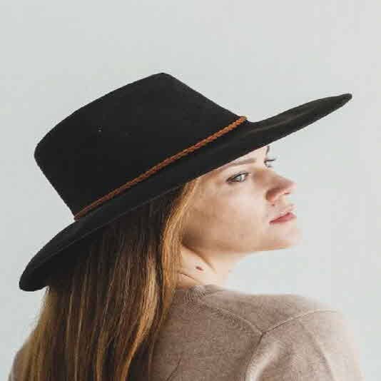 Wide Brim Suede Hat