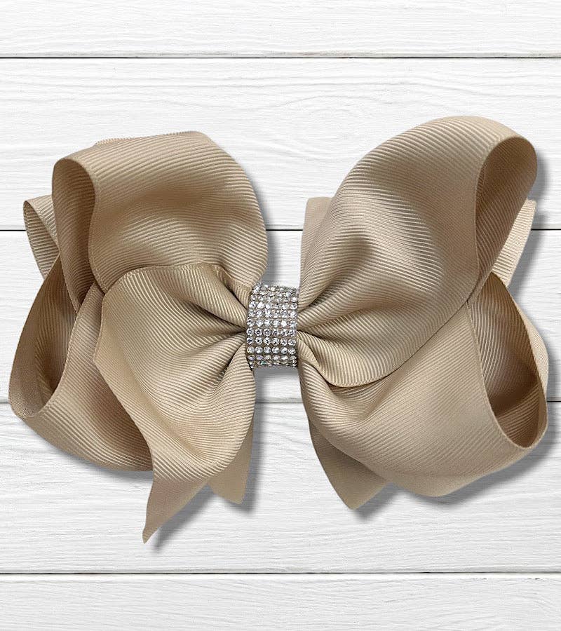 Candied Ginger Rhinestone Hair Bow