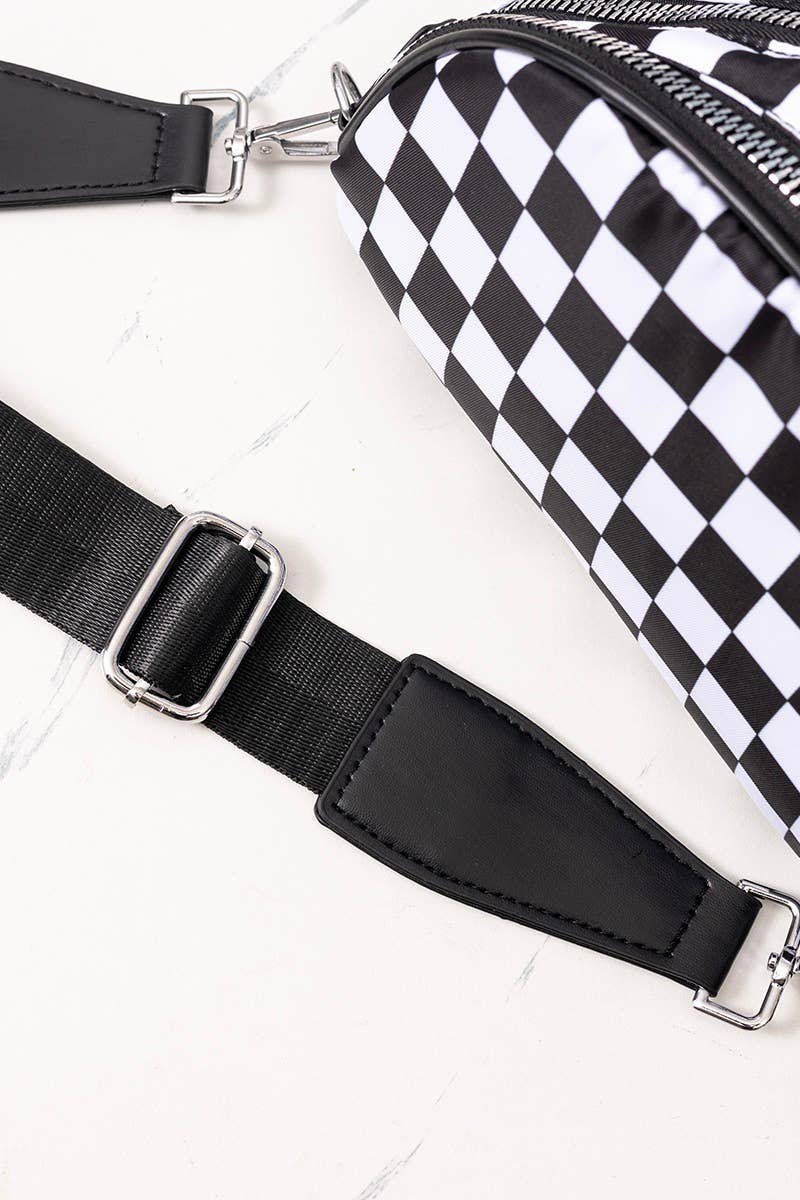 Double Zip Crescent Sling Bum Bag