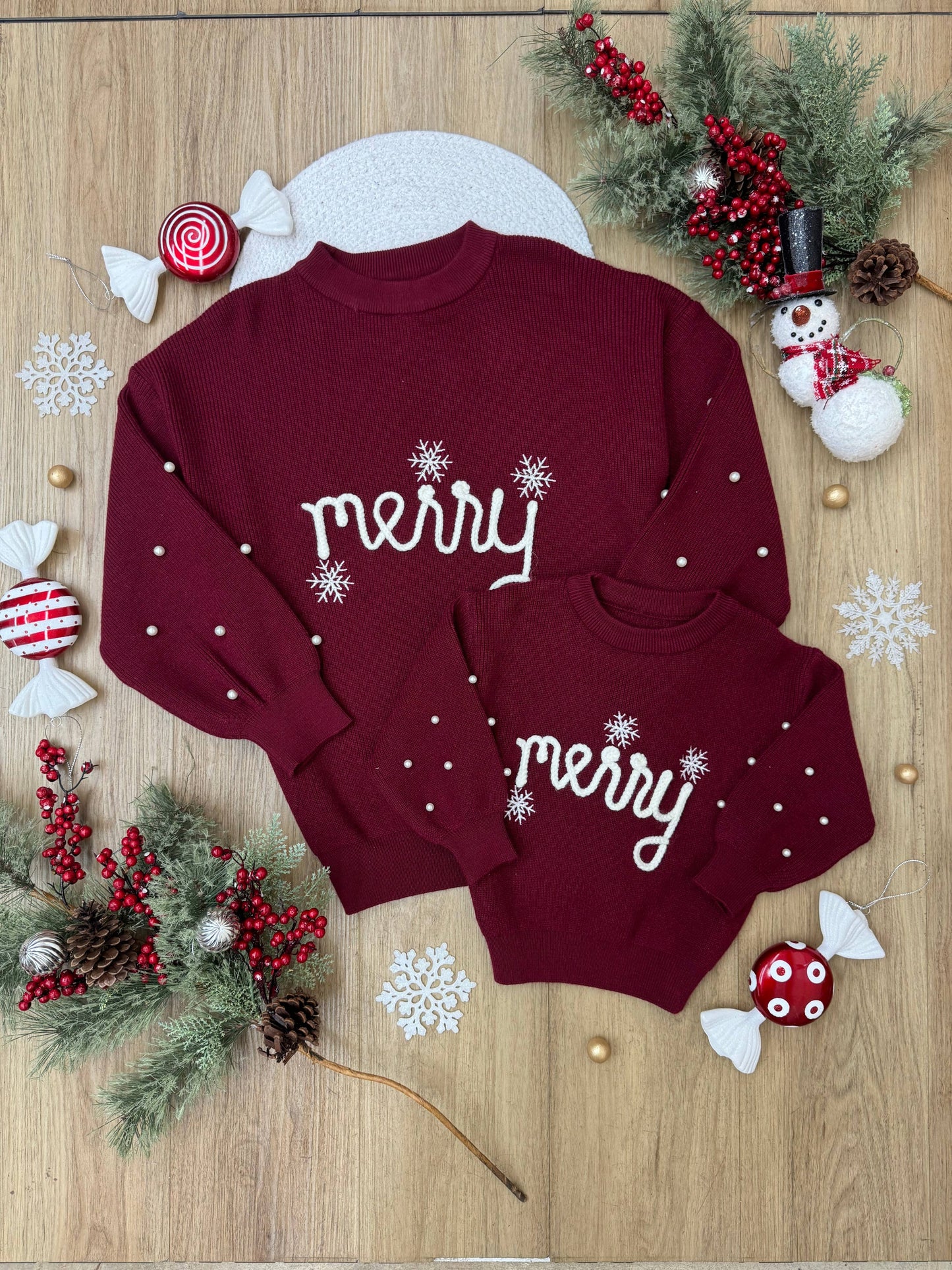 "Merry" Mommy and Me Sweater