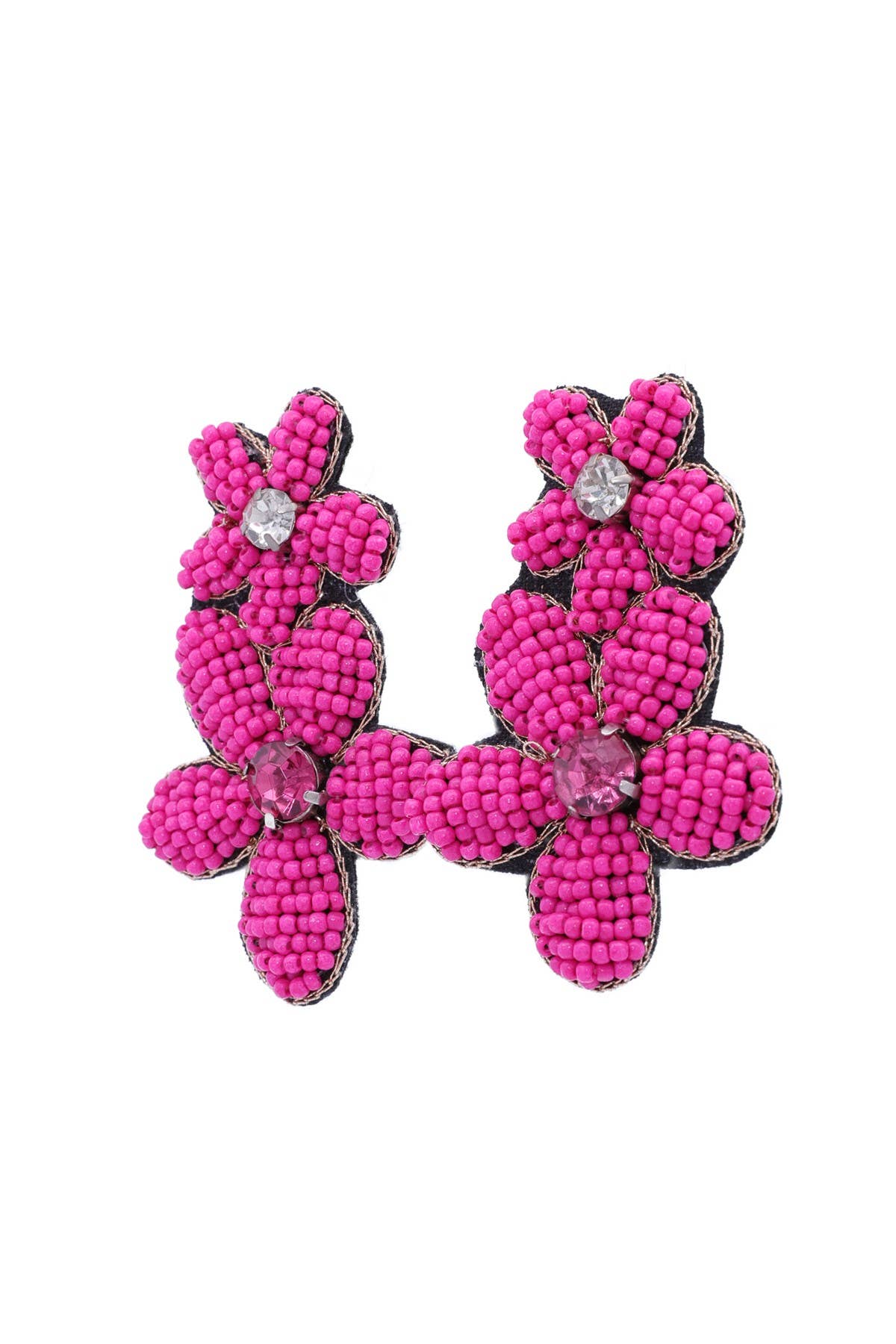 Flower Bead Drop Earrings
