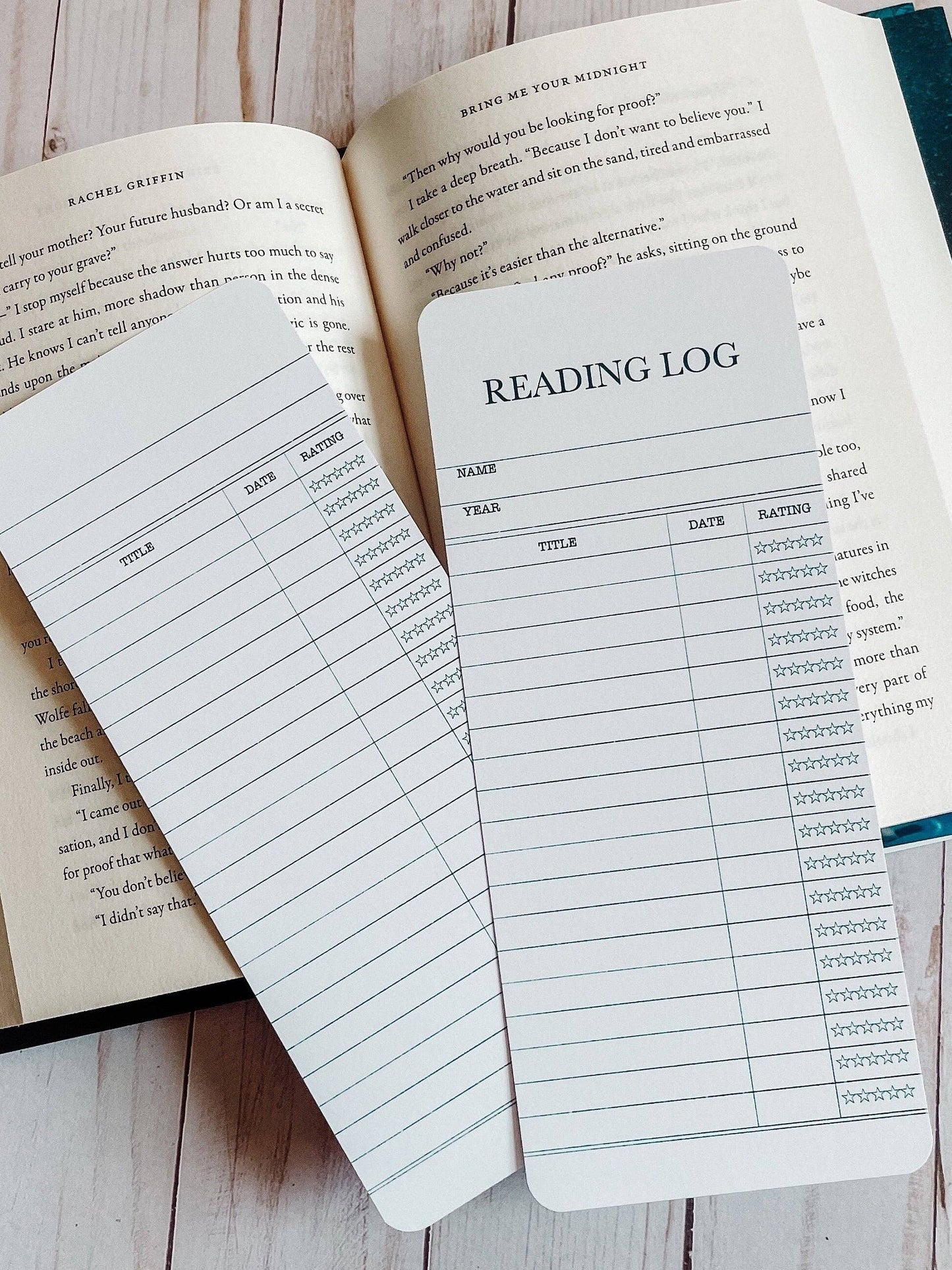 Reading Log Bookmark-double-sided