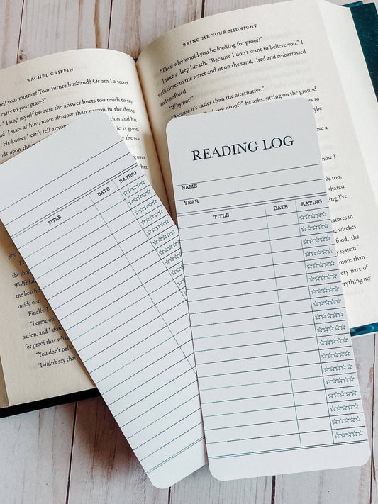 Reading Log Bookmark-double-sided