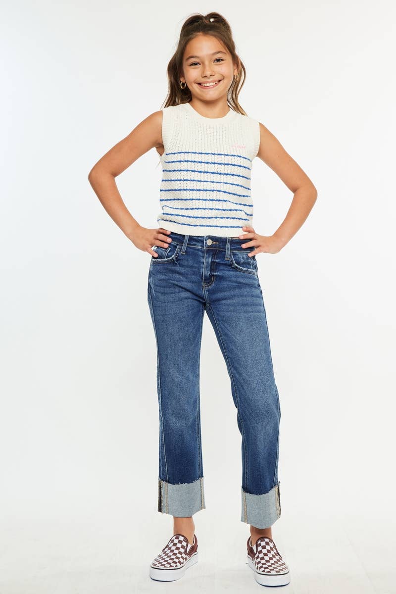 KanCan YOUTH MID RISE CROP STRAIGHT