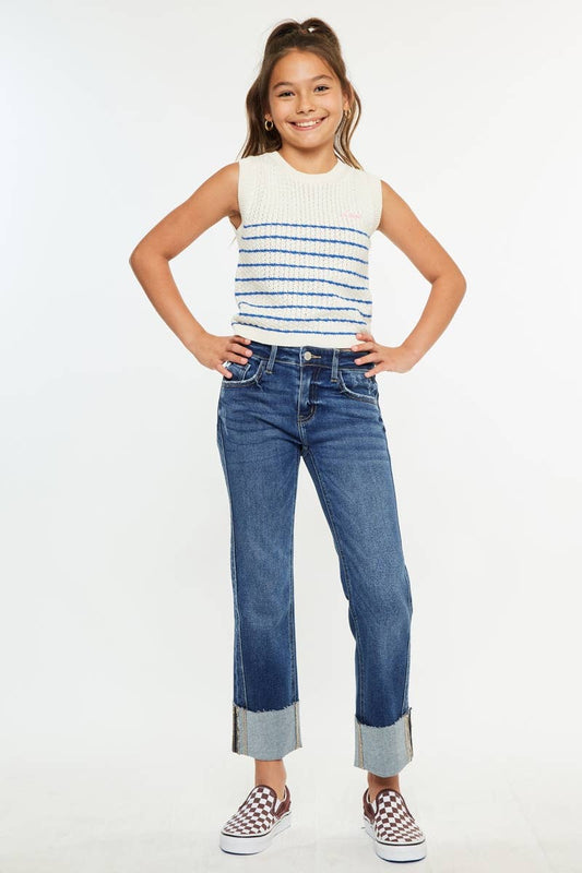 KanCan YOUTH MID RISE CROP STRAIGHT