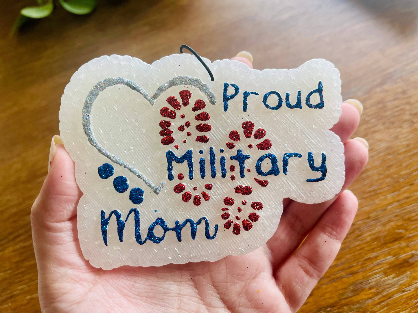 Patriotic Proud Military Mom Car Freshie