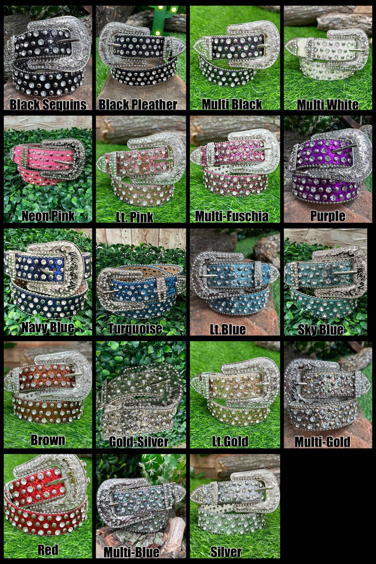 Girls Shimmery Belts