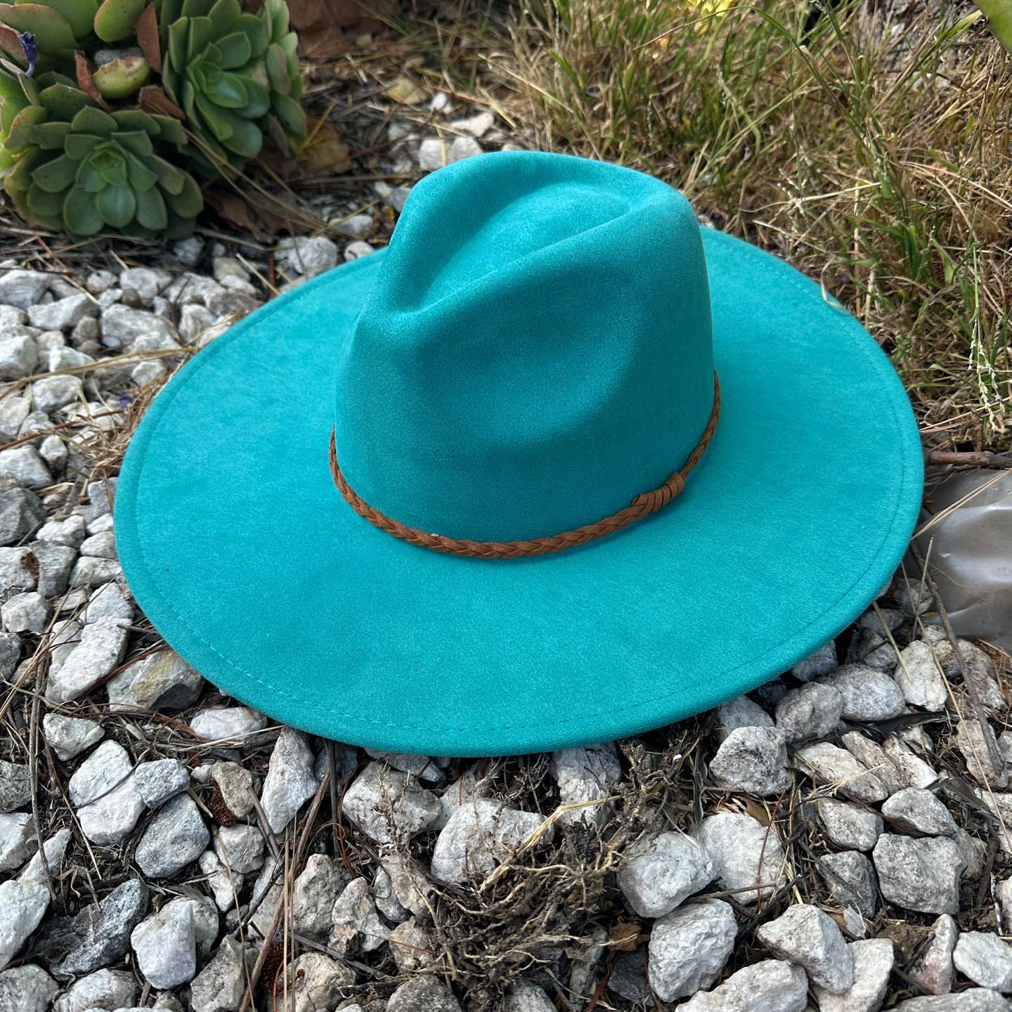 Wide Brim Suede Hat