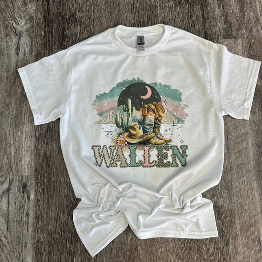 Wallen on White Tee