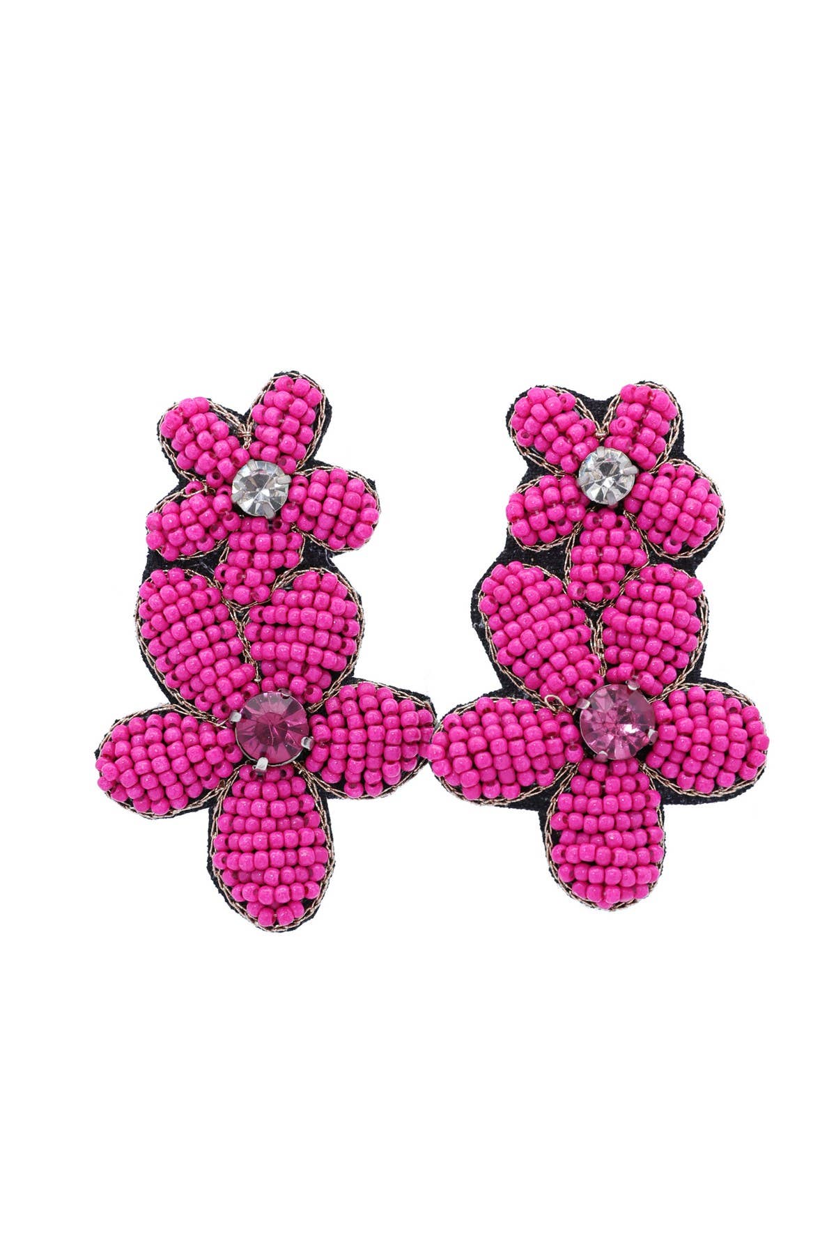 Flower Bead Drop Earrings