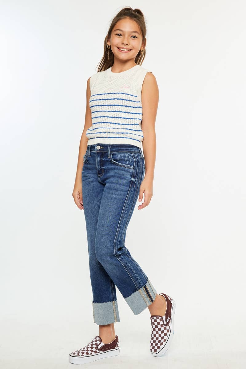 KanCan YOUTH MID RISE CROP STRAIGHT